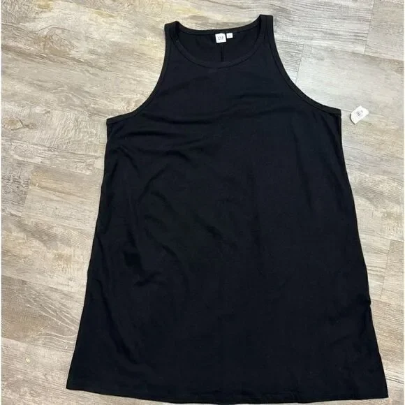 NWT Gap Sleeveless Transitional Flattering Racerback Knit Dress Black XXL 18 - Picture 5 of 9